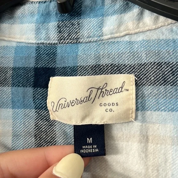 Universal Thread Blue Flannel Shirt - Picture 2 of 2